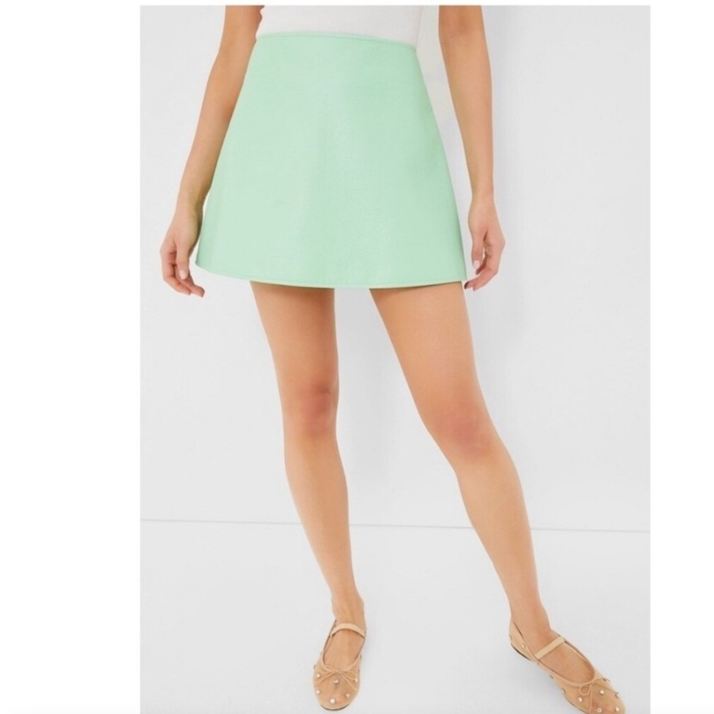 TUCKERNUCK Faux Leather Mini Skirt Pastel Mint Green Size Small New With Tag